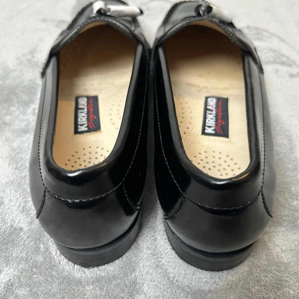 Kirkland Signature American Vintage All Leather Shoes Black Men's Loafers Sz 8 D